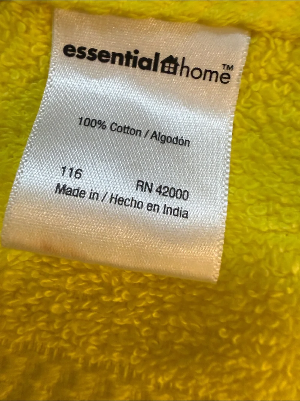 🐝Set of 2 Bright Yellow hand towels with Bee Embroidery🐝